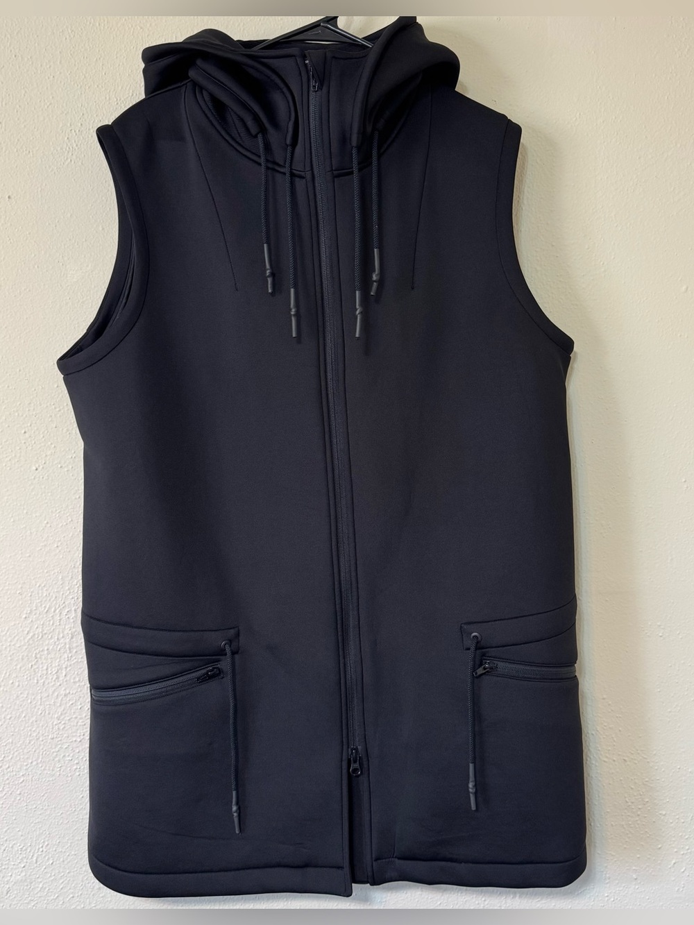 adidas Y-3 Yohji Yamamoto Black Hooded Vest Full Zip Utility Pockets Size XL
